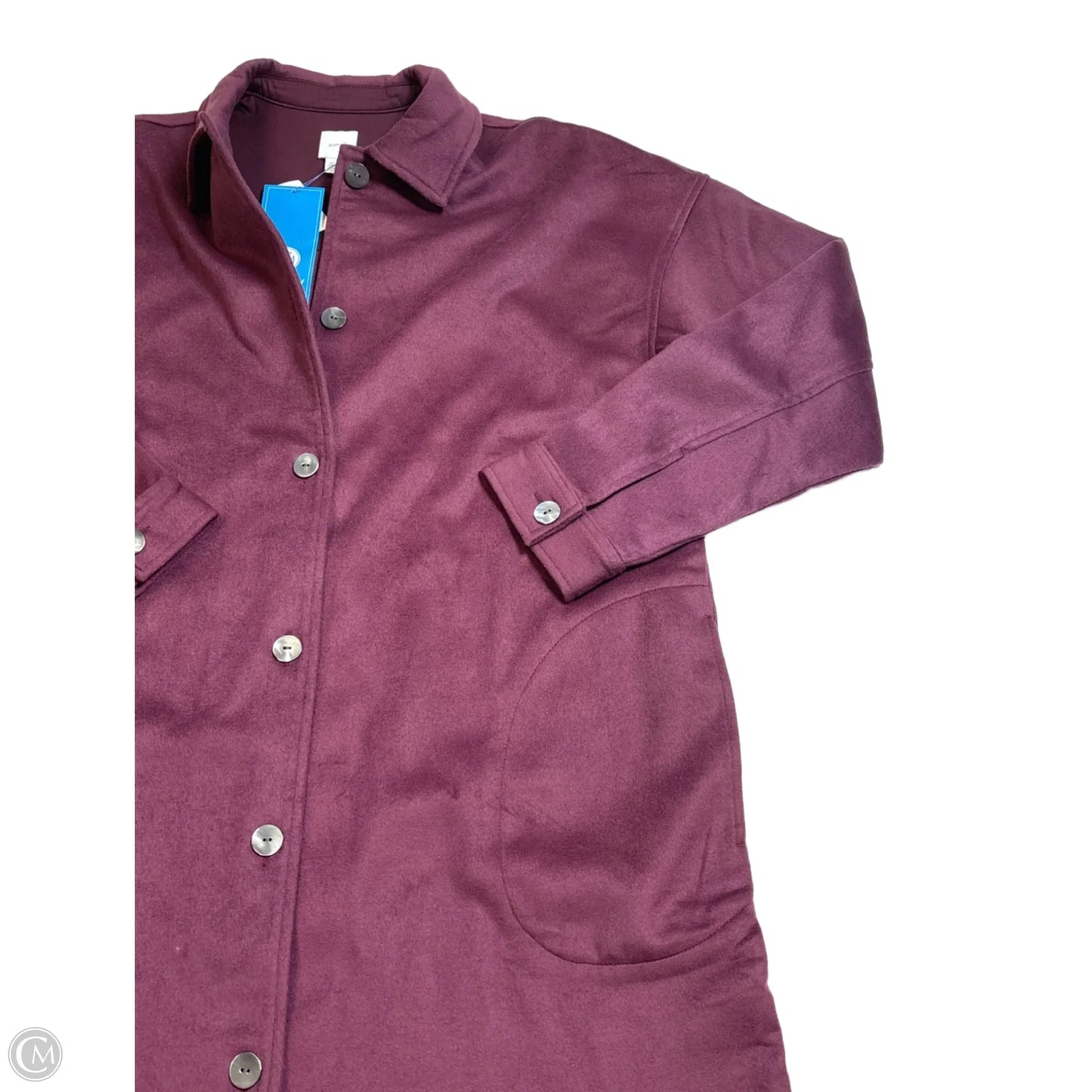 Coat Peacoat By J. Jill In Maroon, Size: L