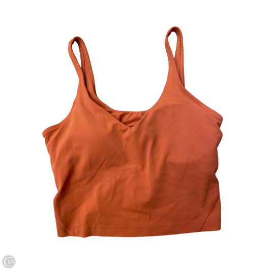 Athletic Tank Top By Lululemon In Orange, Size: M