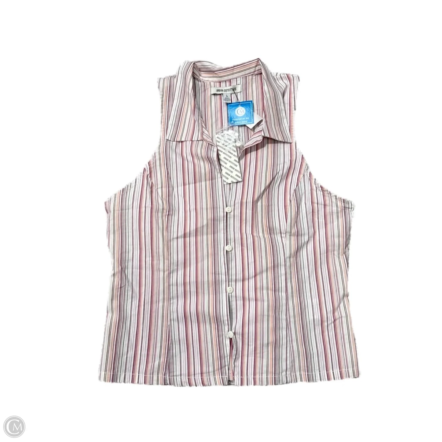 New! Top Sleeveless By Urban Outfitters In Striped Pattern, Size: L