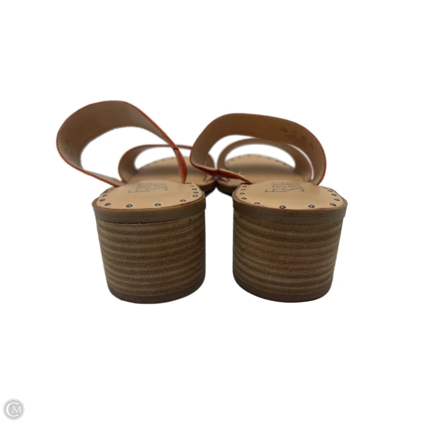 Sandals Heels Block By Franco Sarto In Orange, Size: 9.5