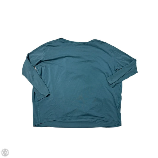 Athletic Top Long Sleeve Crewneck By Lululemon In Teal, Size: M