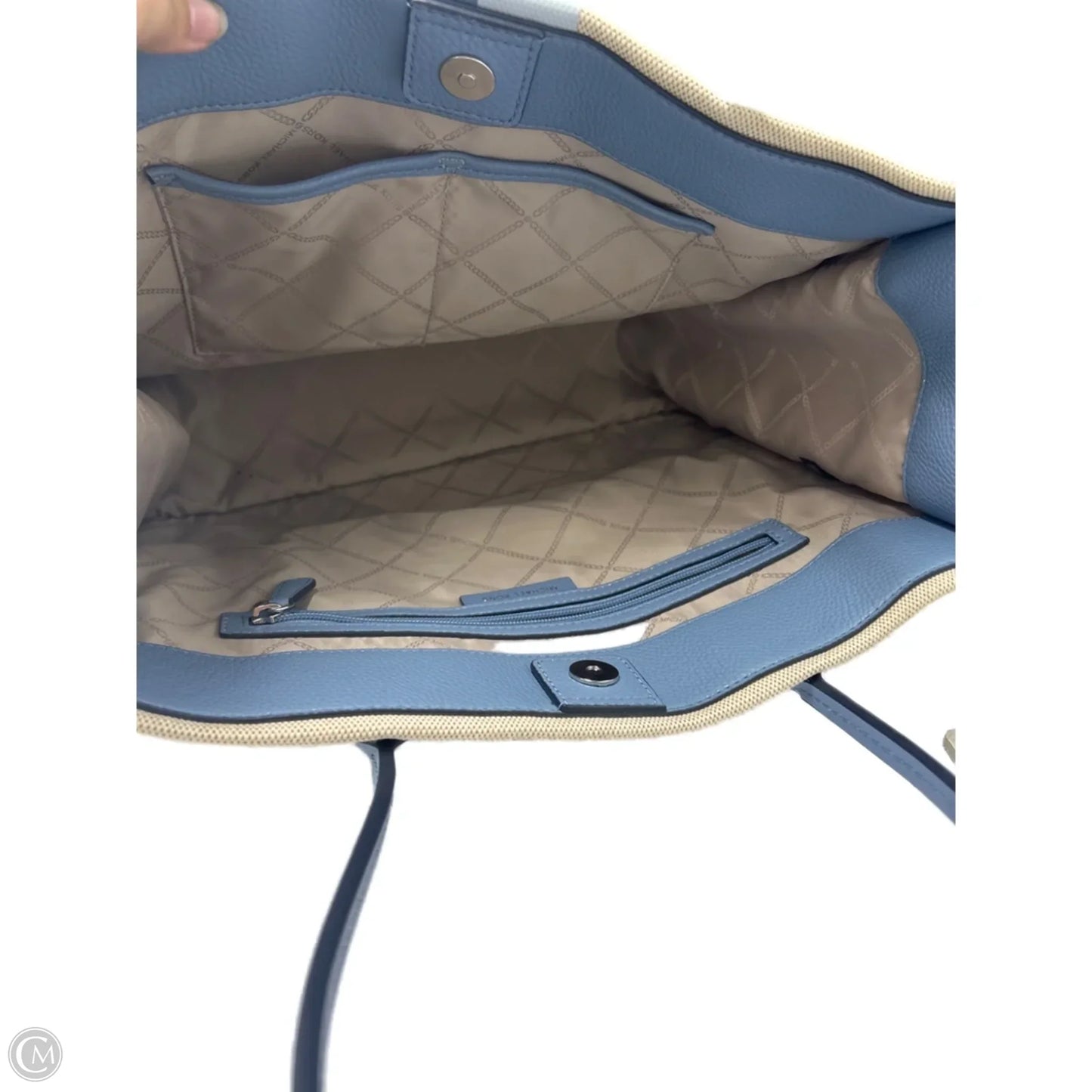 Michael Kors Heidi Stripe Canvas Designer Handbag