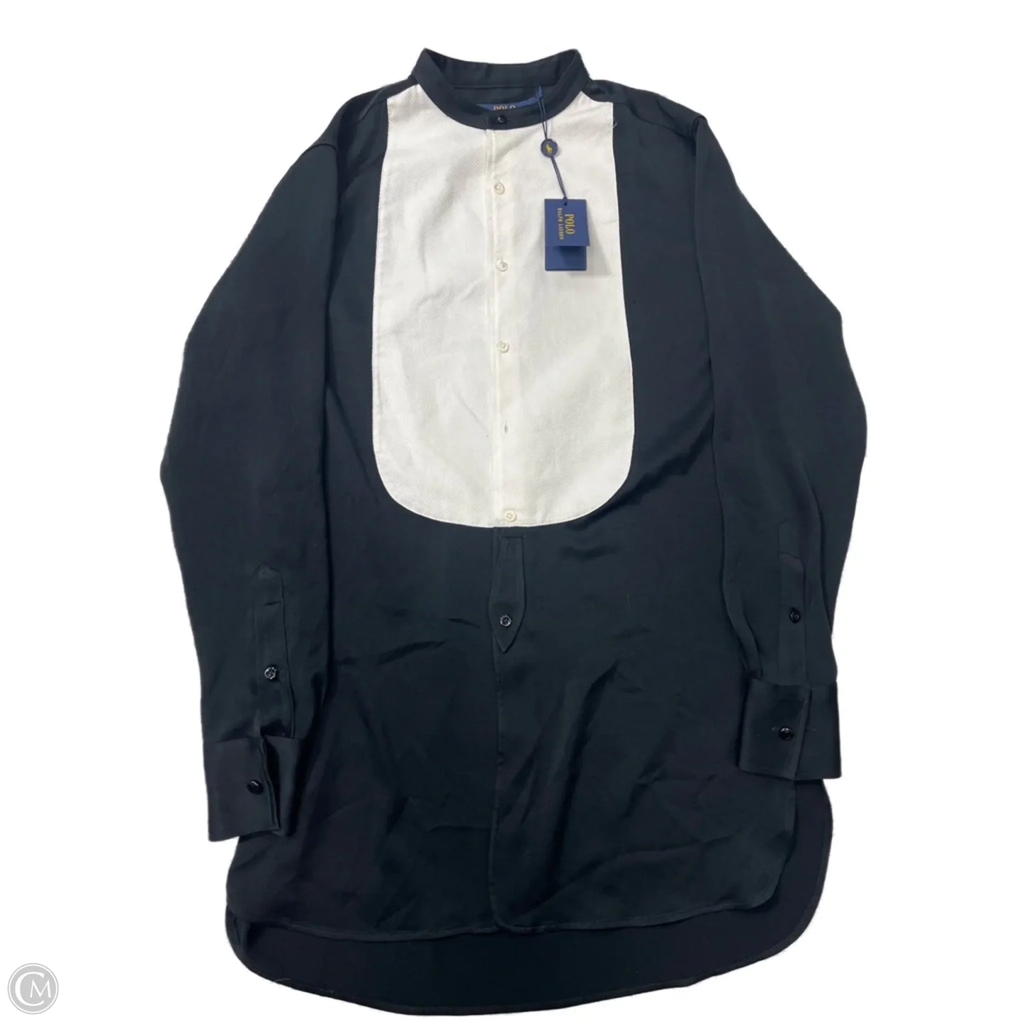 Top Long Sleeve By Polo Ralph Lauren In Black & White, Size: Xs