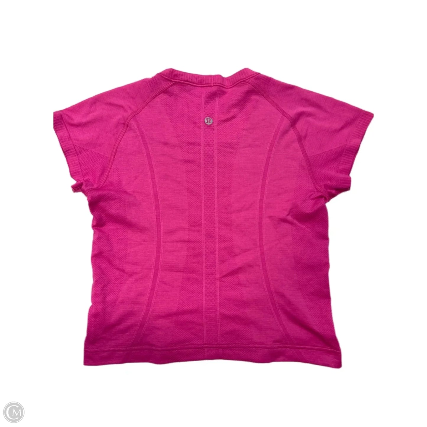 Athletic Top Short Sleeve By Lululemon In Pink, Size: M