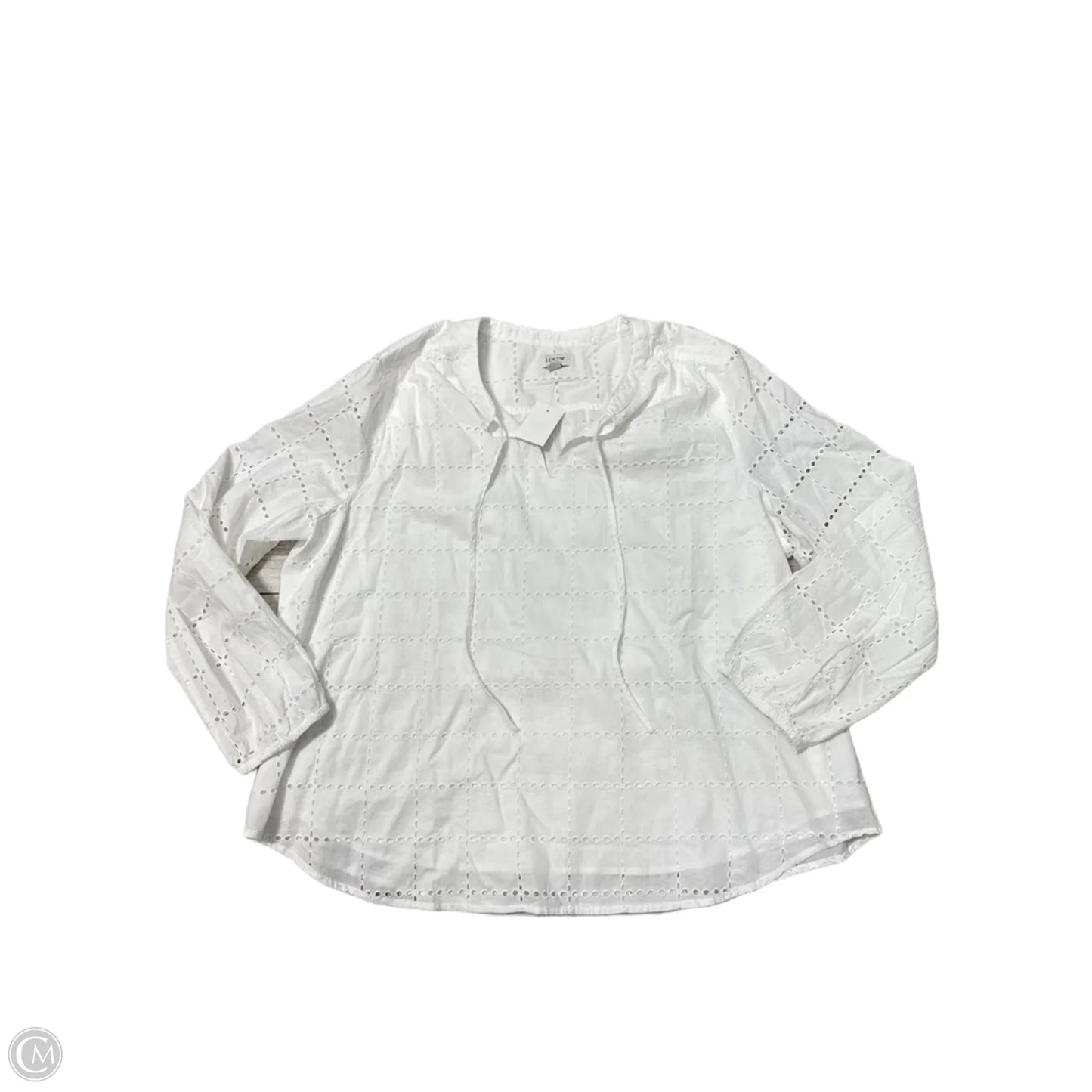New! Top Long Sleeve By J. Crew In White, Size: 2x