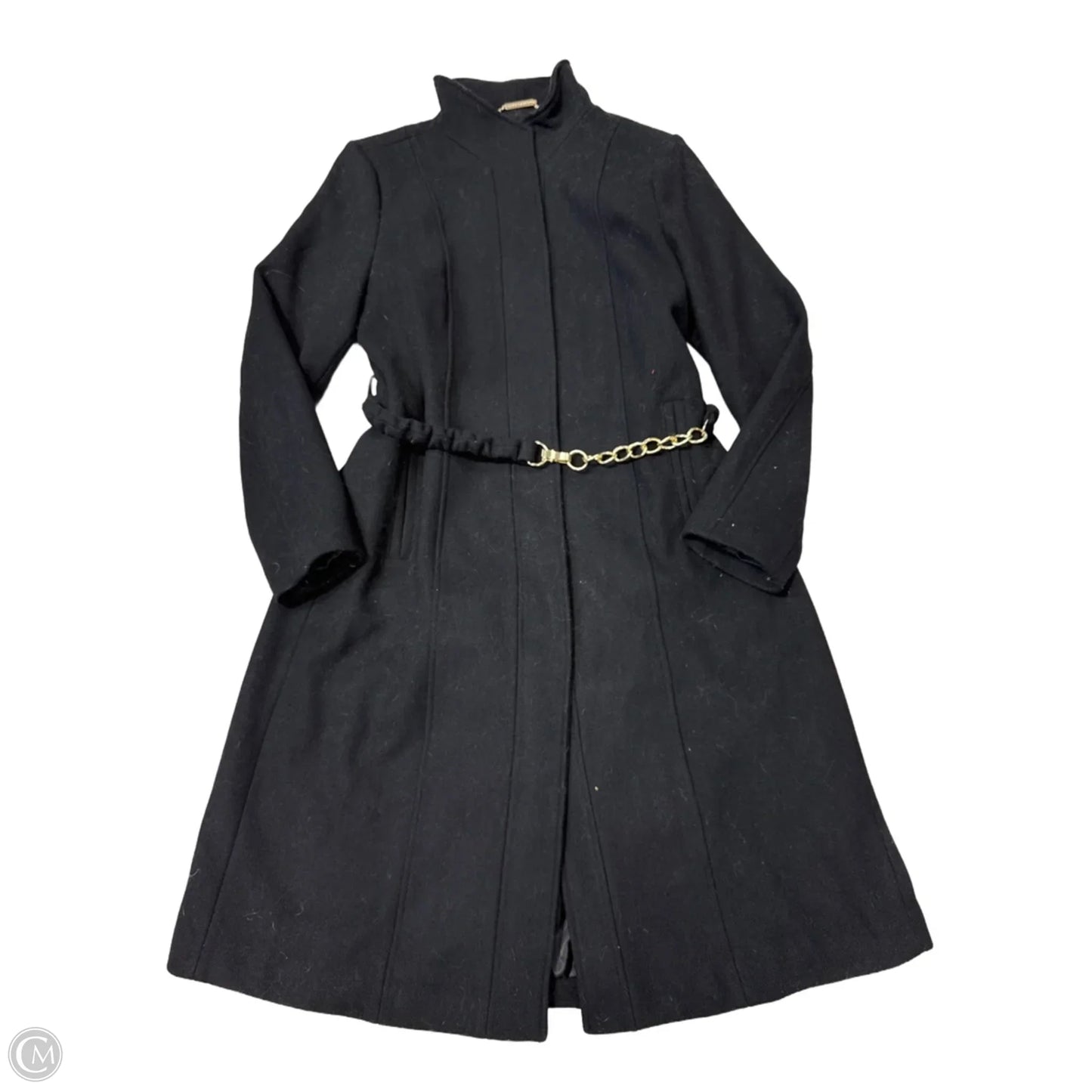Coat Trench Coat By Vince Camuto In Black, Size: L