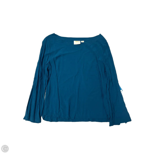 Top Long Sleeve By Maeve In Teal, Size: L