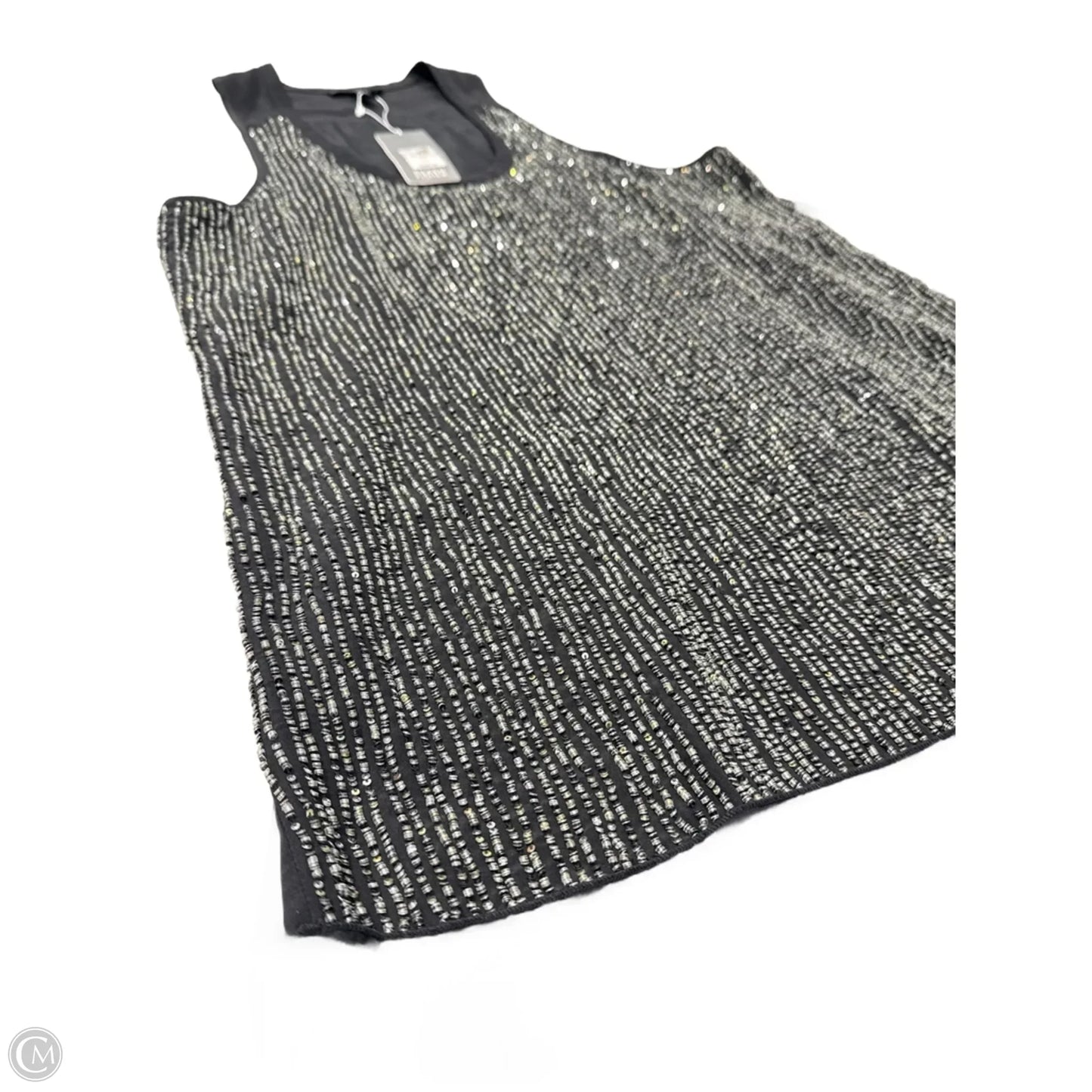 Dress Party Short By Eileen Fisher In Black & Silver, Size: Sp