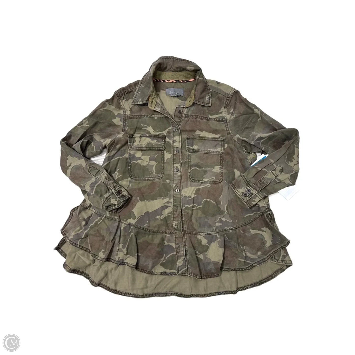 Top Long Sleeve By Anthropologie In Camouflage Print, Size: Xsp