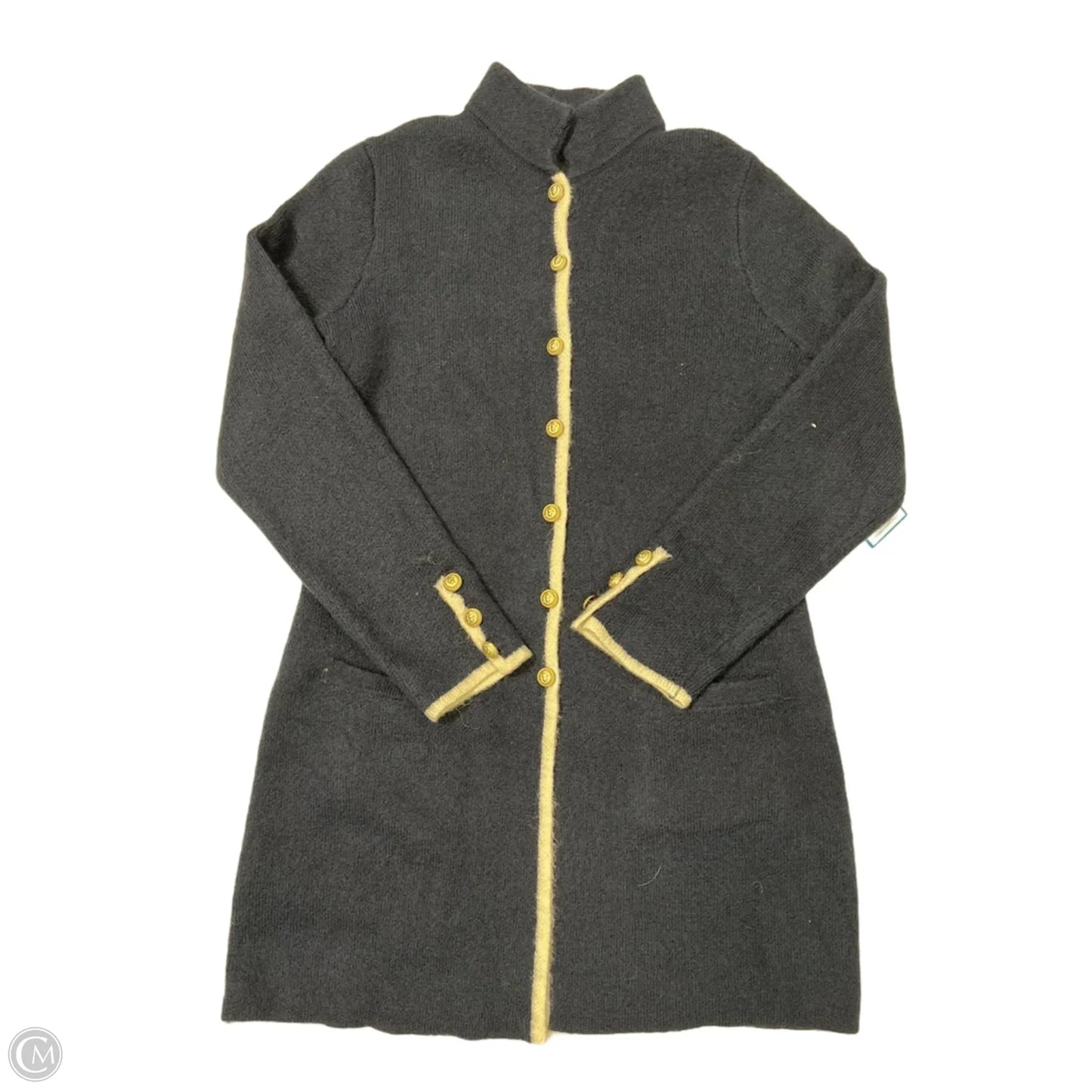 Sweater Cardigan By Adrienne Vittadini In Navy, Size: L