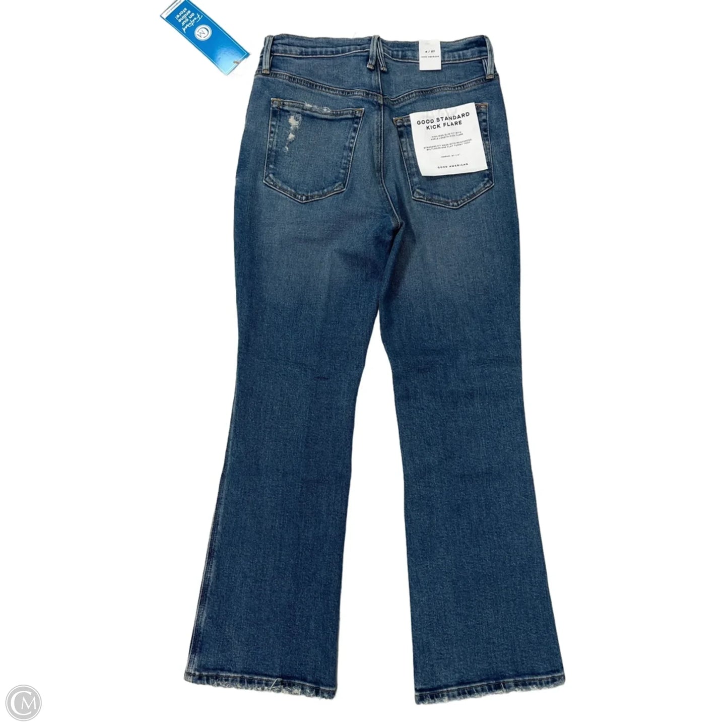 New!! Good American Good Standard Kick Flare Designer Jeans, Size: 4