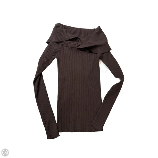 Top Long Sleeve By Ann Taylor In Brown, Size: Xs