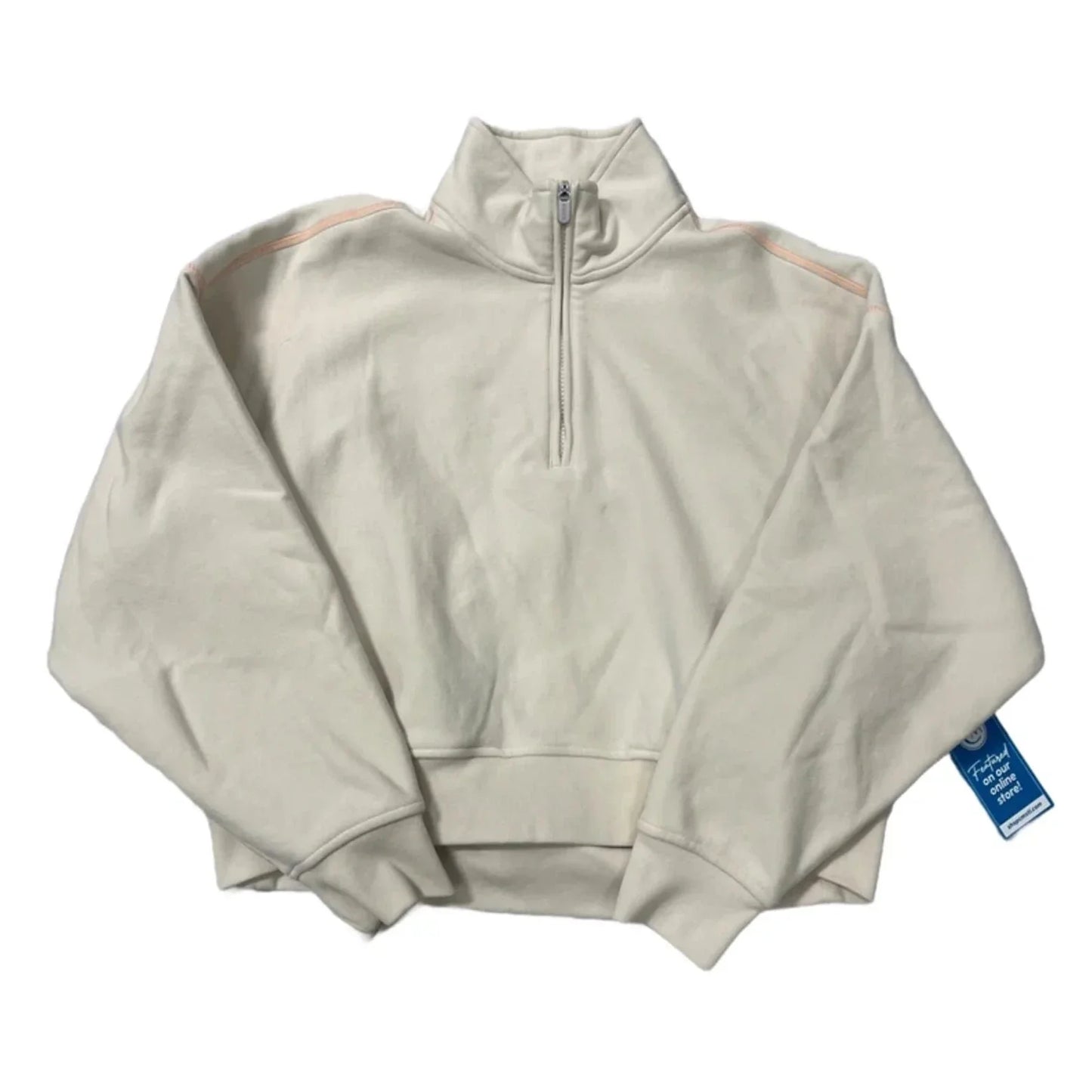 Athletic Sweatshirt Collar By Athleta In Cream, Size: L