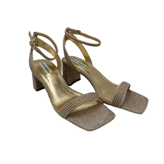 Shoes Heels Block By Steve Madden In Gold, Size: 10