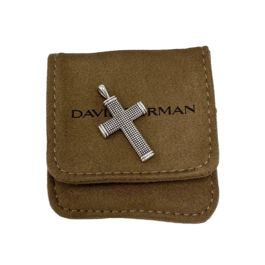 David Yurman 925 Stipple Cross Luxury Necklace Pendant Accessory
