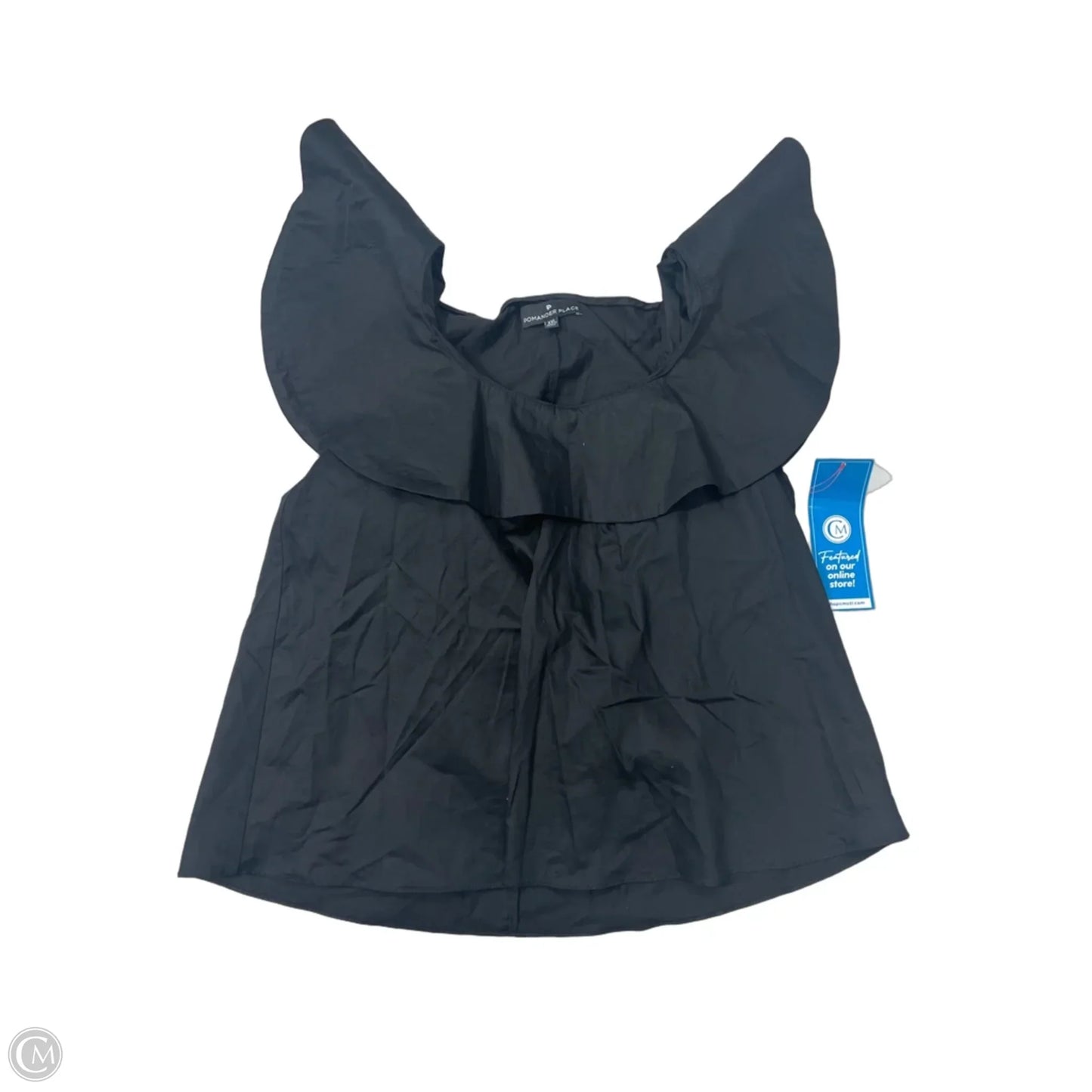 Top Sleeveless By Pomander Place In Black, Size: Xxl