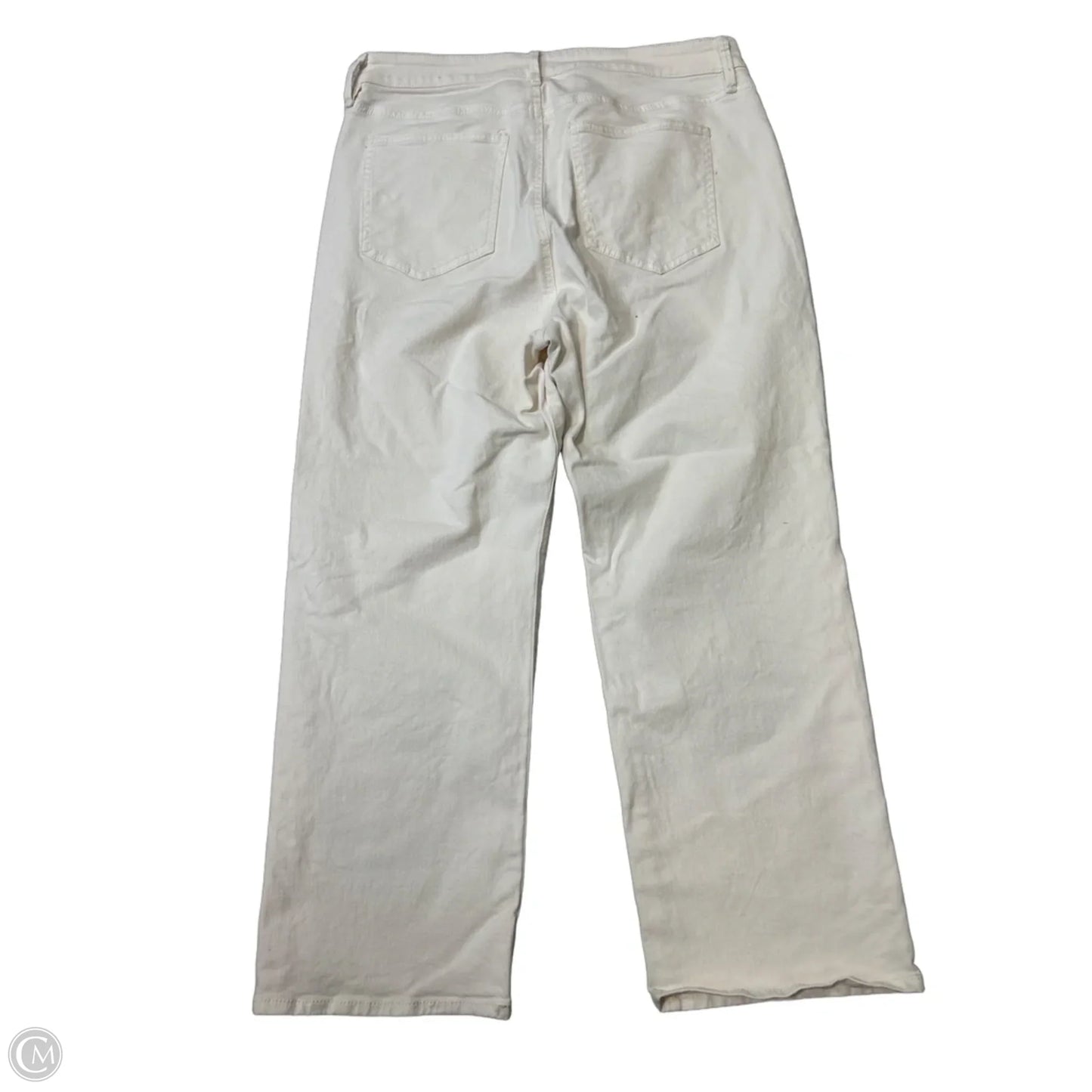 Jeans Straight By Ann Taylor In Cream, Size: 12p