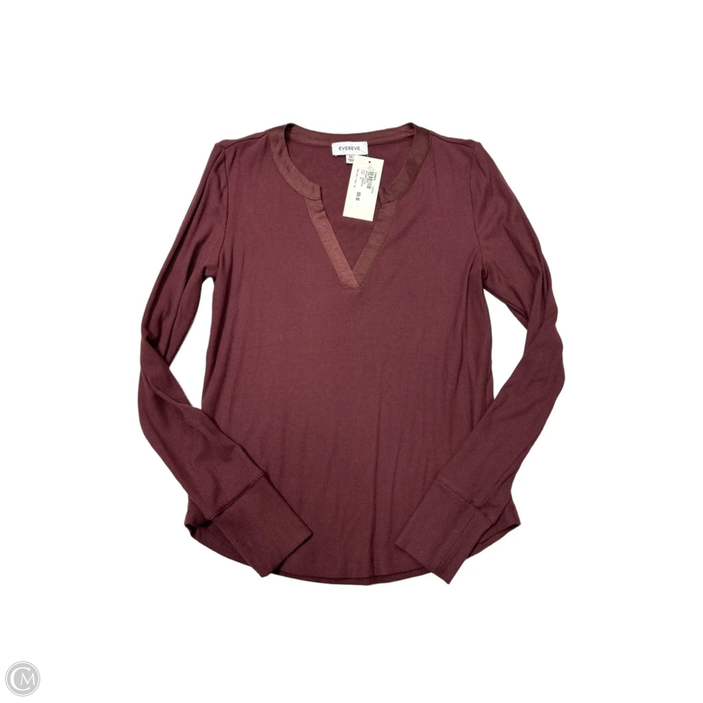 New! Top Long Sleeve By Evereve In Maroon, Size: Xs