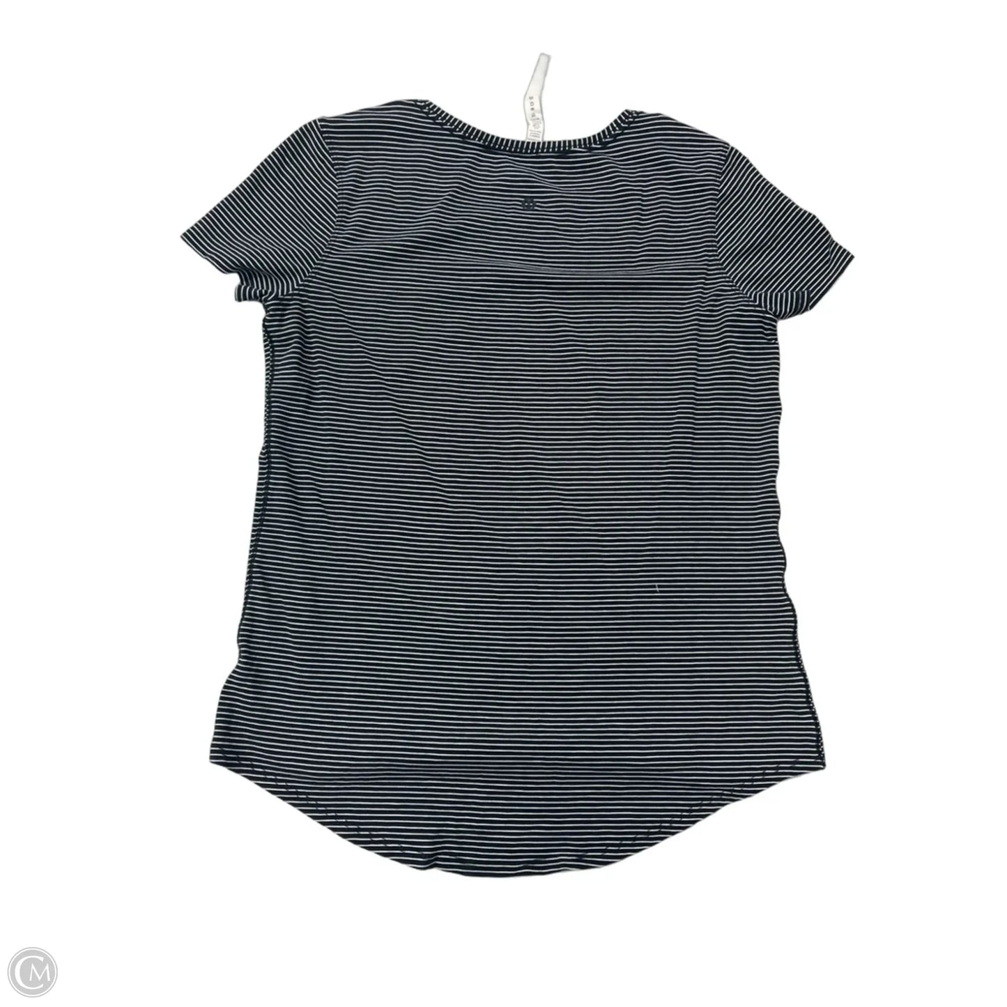 Athletic Top Short Sleeve By Lululemon In Striped Pattern, Size: S