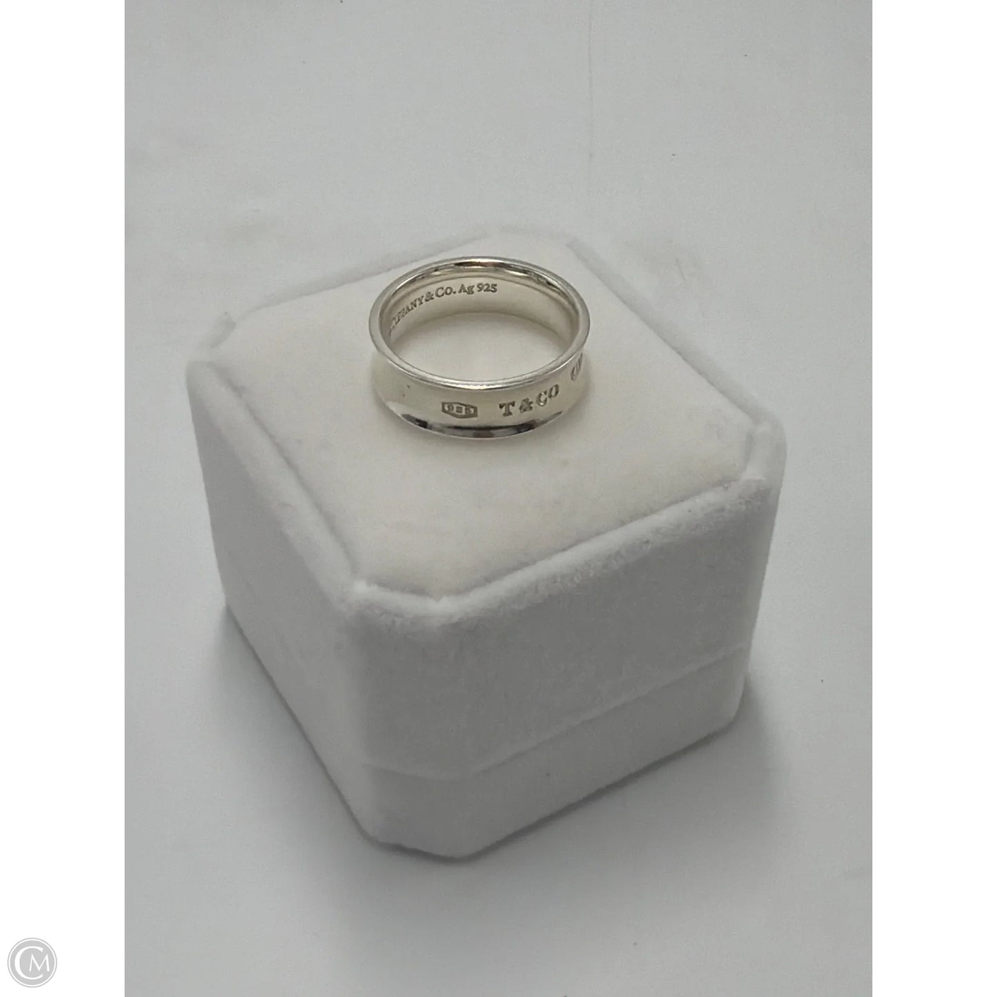 Tiffany And Company 1837 Thick Band 925 Silver Designer Ring, Size: 8