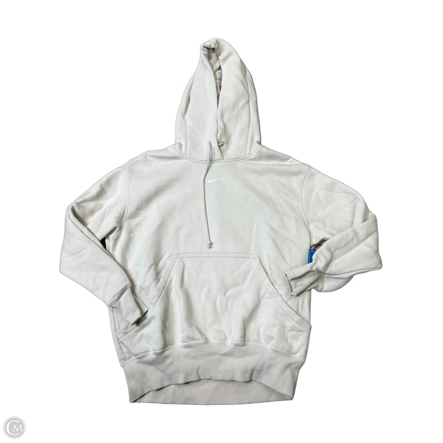 Athletic Sweatshirt Hoodie By Nike Apparel In Cream, Size: Xs