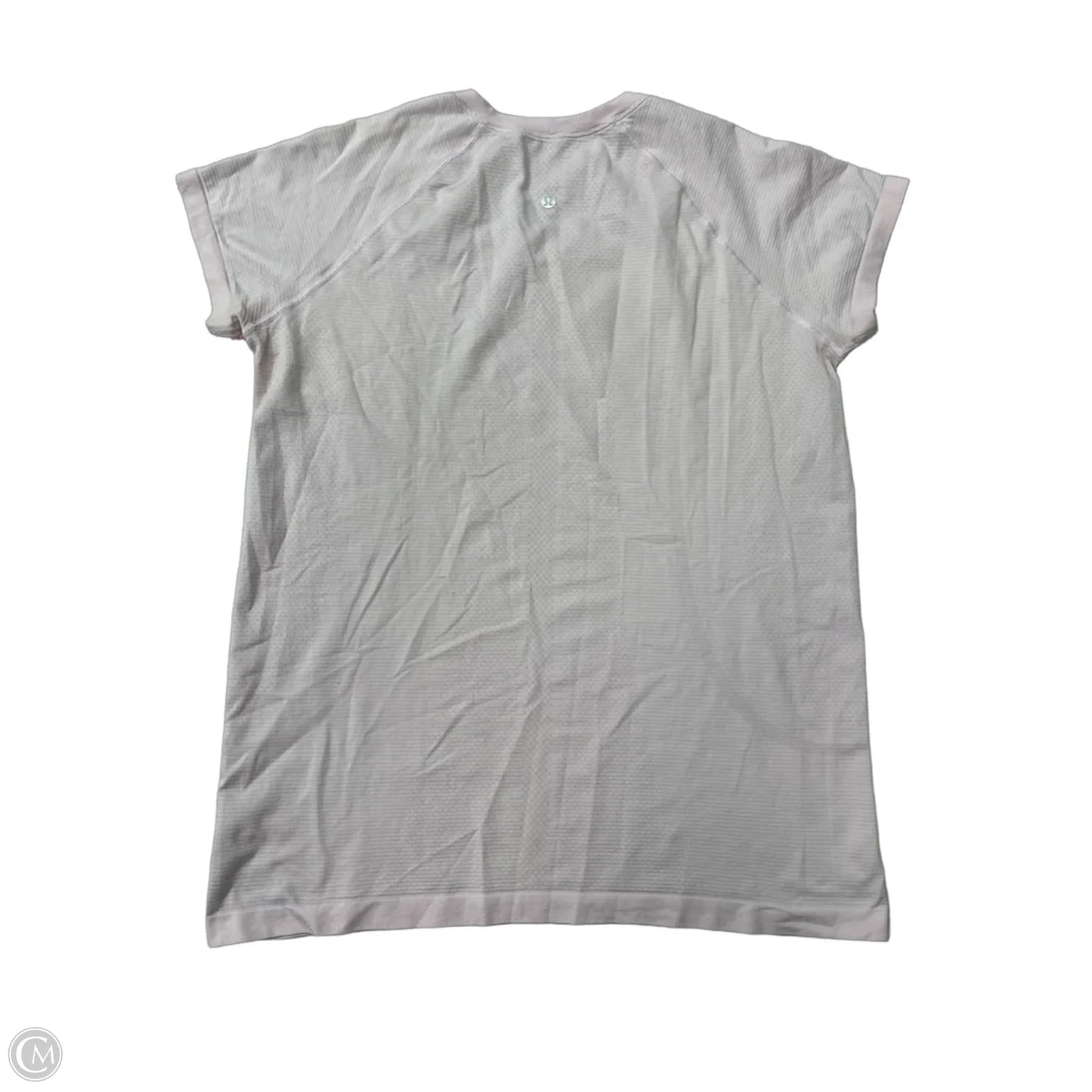 Athletic Top Short Sleeve By Lululemon In Pink, Size: L
