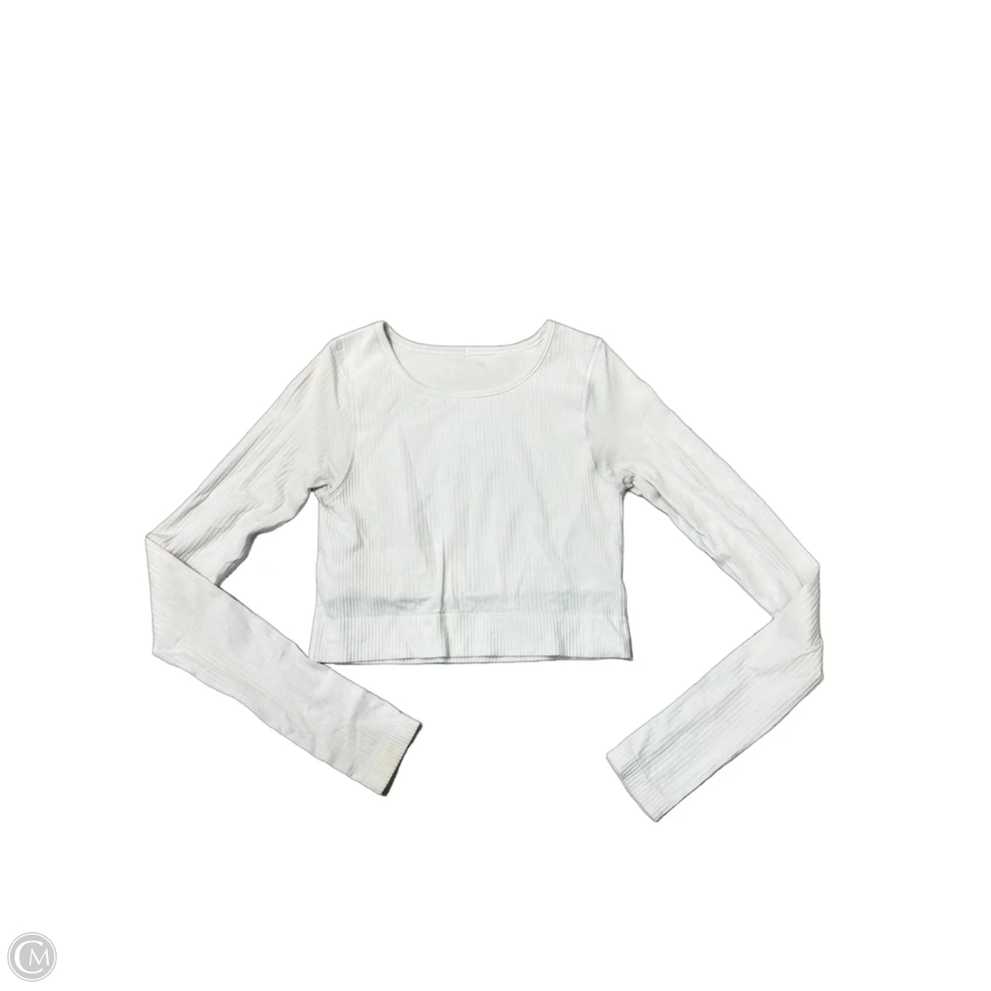Athletic Top Long Sleeve Crewneck By Lululemon In White, Size: S