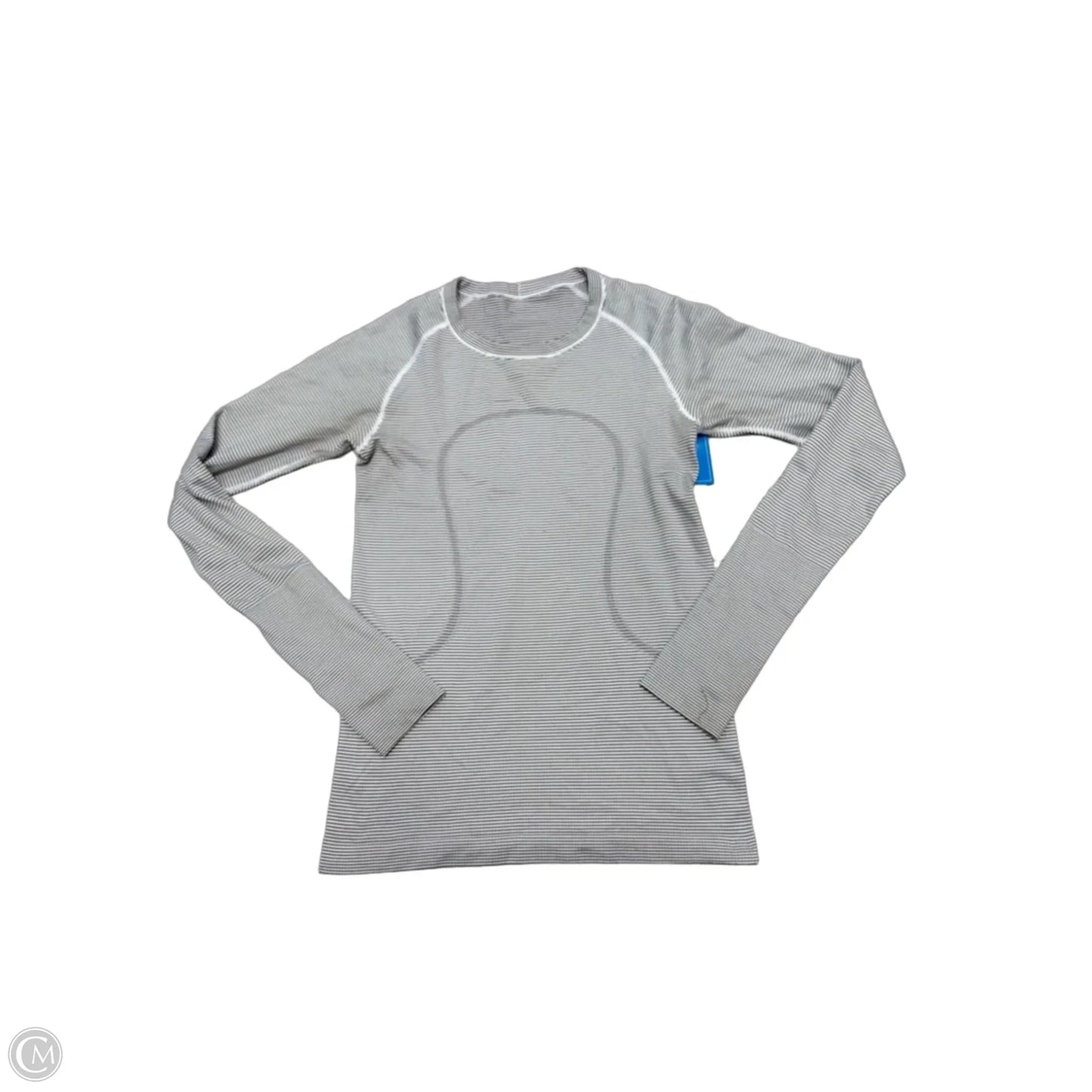 Athletic Top Long Sleeve Crewneck By Lululemon In Striped Pattern, Size: S