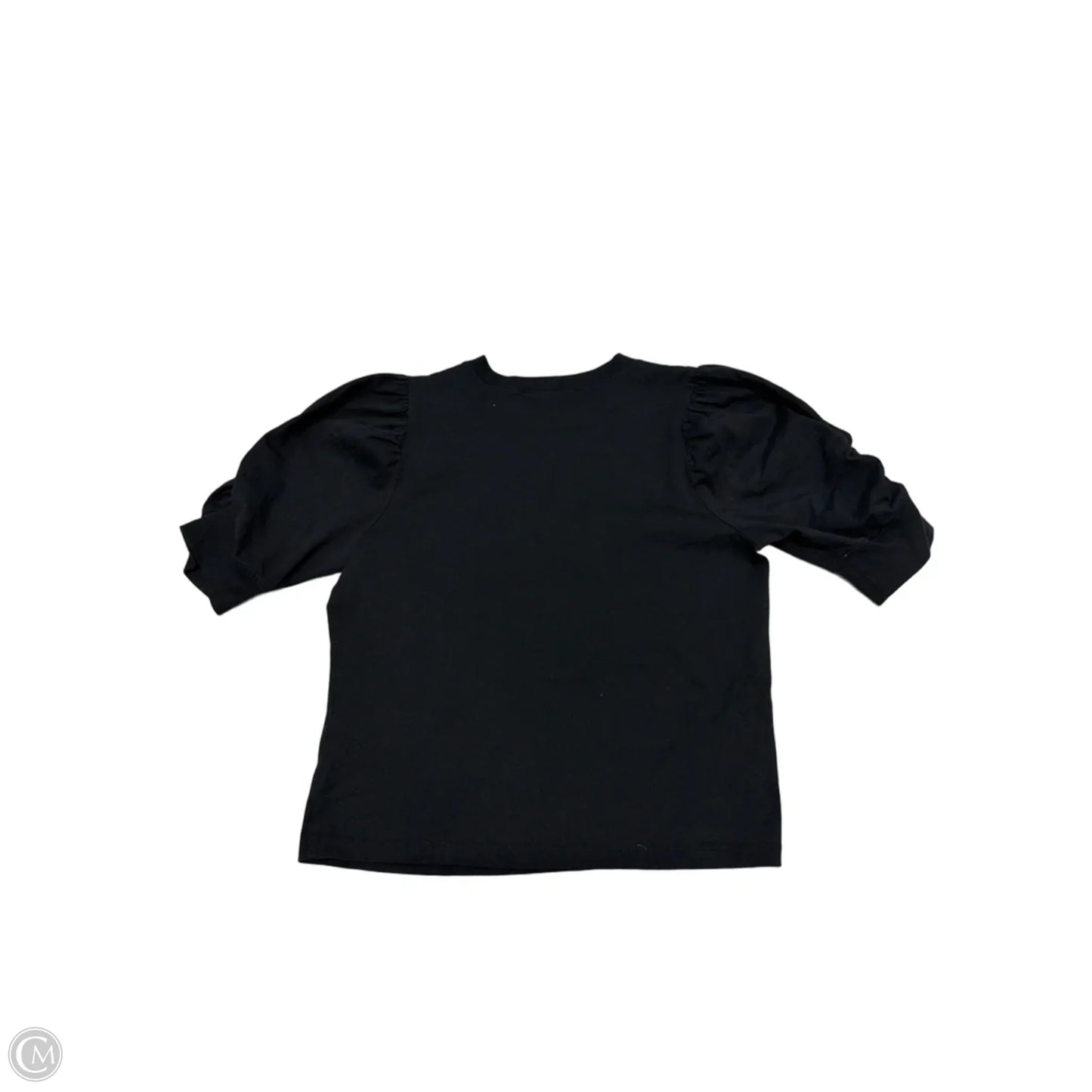 Top Short Sleeve By Frame In Black, Size: S