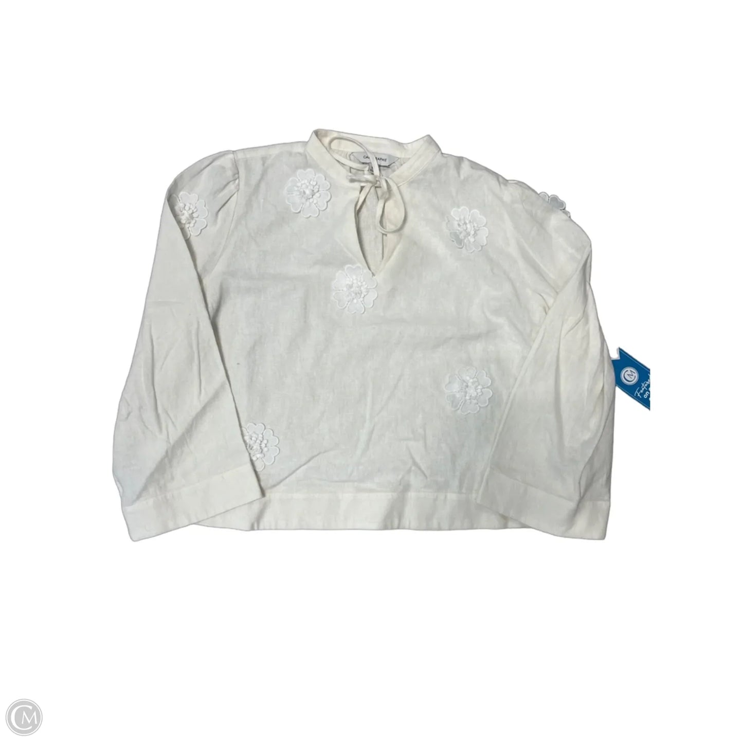 New! Top Long Sleeve By Calligraphie In White, Size: Xl