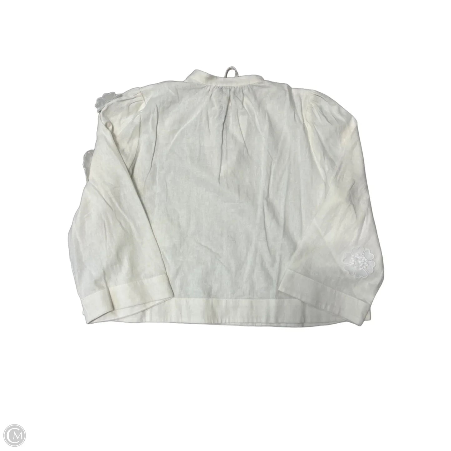 New! Top Long Sleeve By Calligraphie In White, Size: Xl