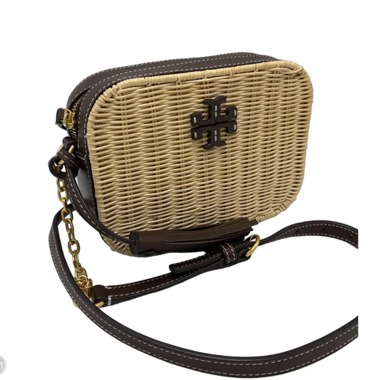 Tory Burch McGraw Wicker & Leather Designer Handbag