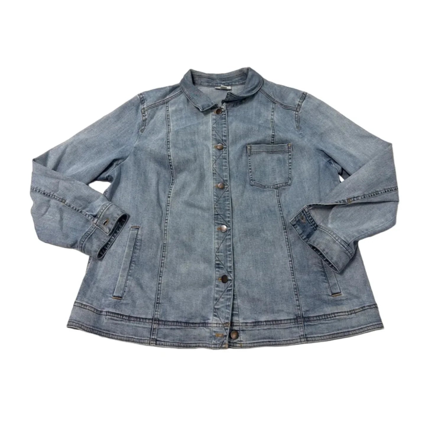 Jacket Denim By J. Jill In Blue, Size: 2x