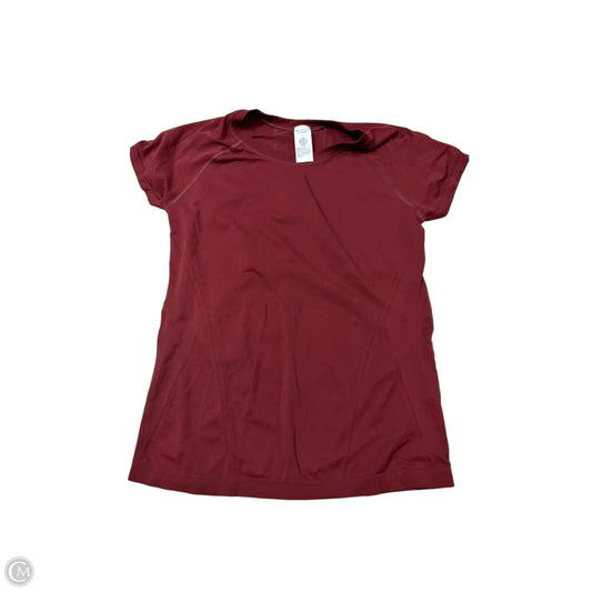 Athletic Top Short Sleeve By Athleta In Orange, Size: L