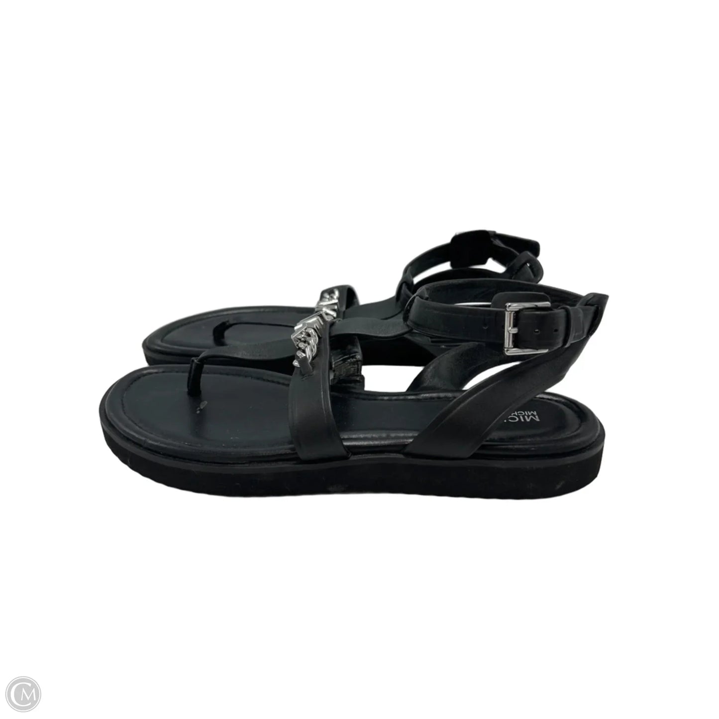 Shoes Designer By Michael Kors In Black & Silver, Size: 8