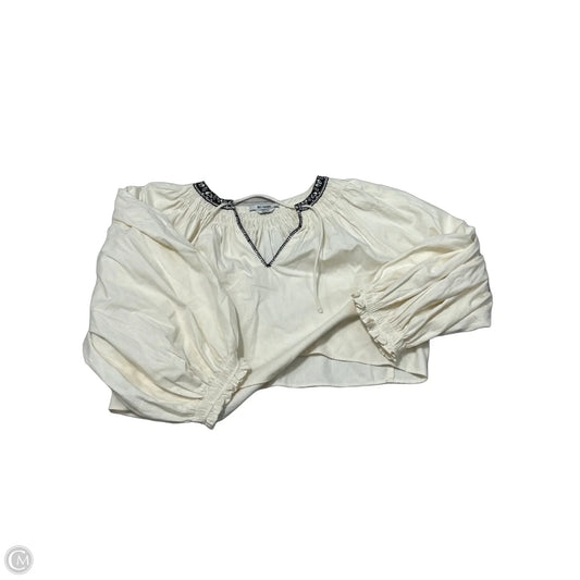 Top Long Sleeve By Re/done In Cream, Size: S