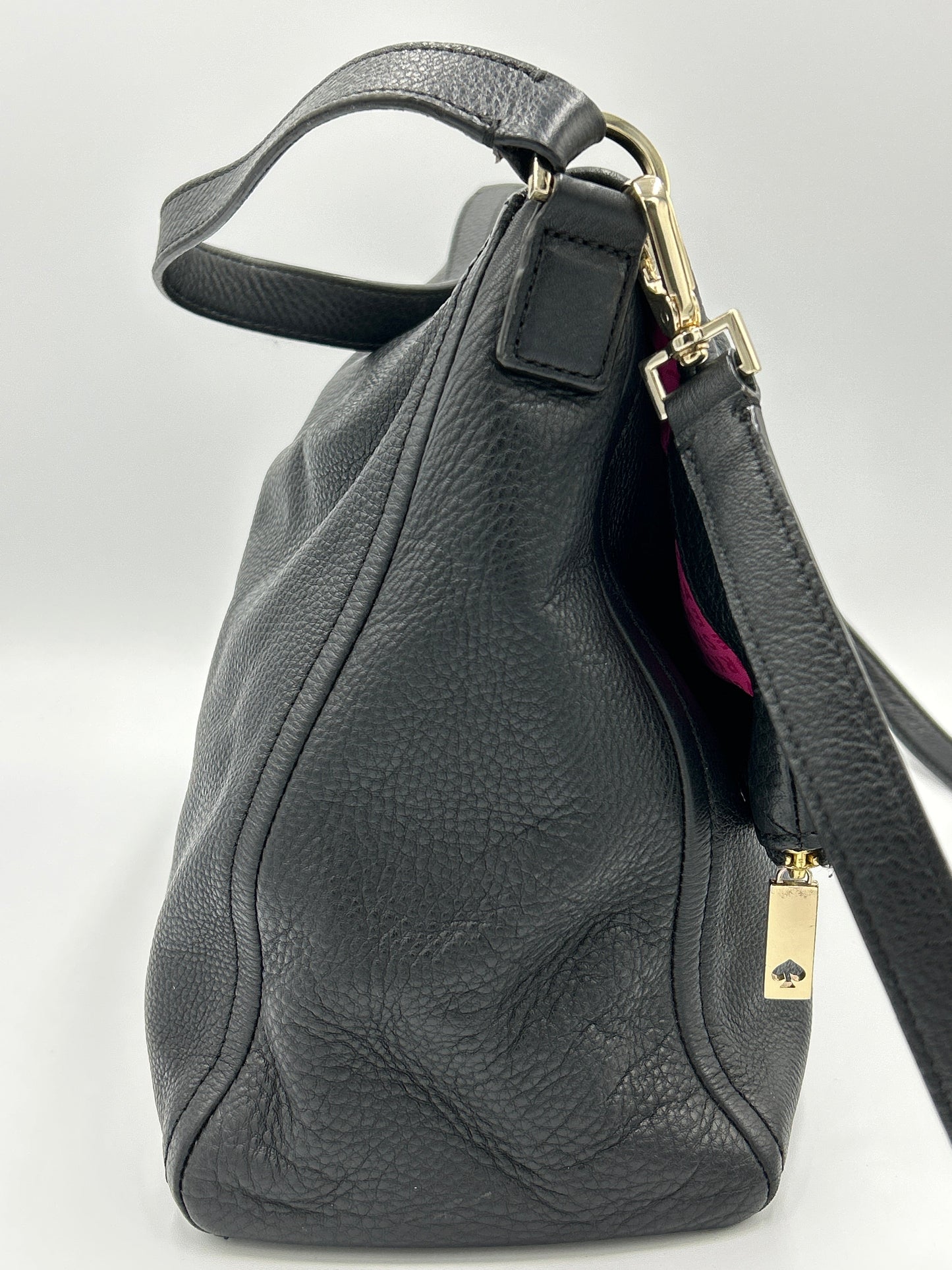 Foldover Leather Handbag By Kate Spade