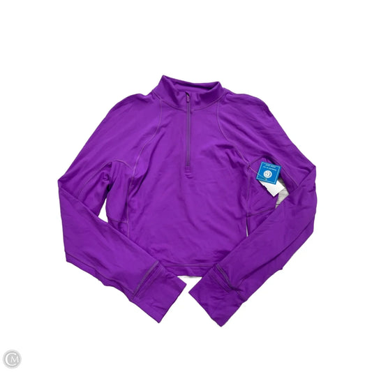 Athletic Top Long Sleeve Collar By Lululemon In Purple, Size: 12