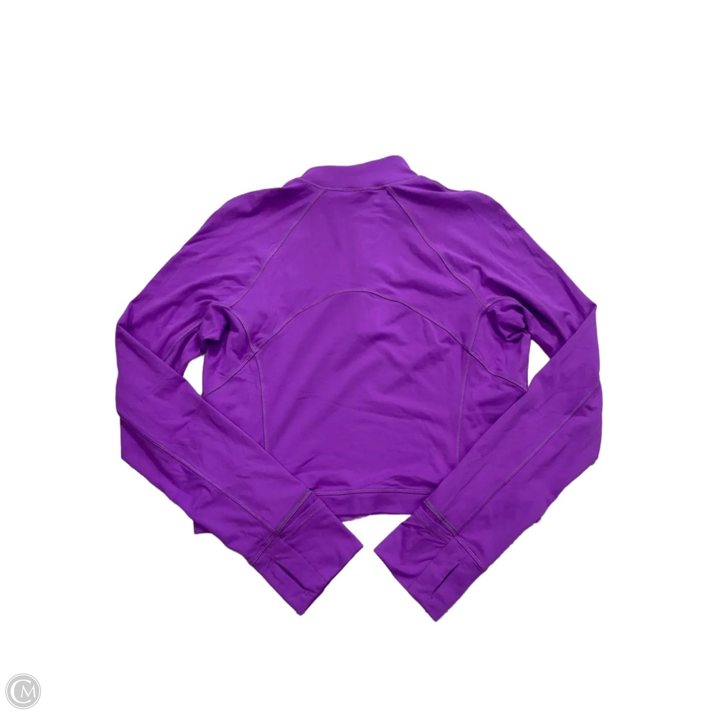 Athletic Top Long Sleeve Collar By Lululemon In Purple, Size: 12