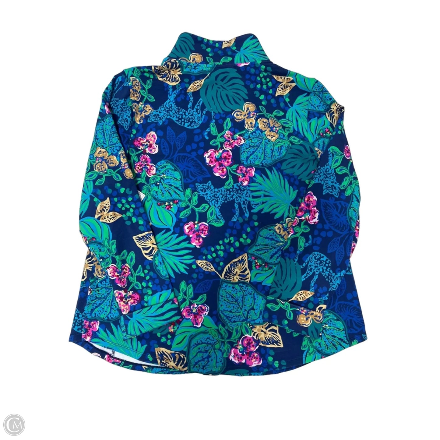 Top Long Sleeve Designer By Lilly Pulitzer In Blue & Green, Size: Xl