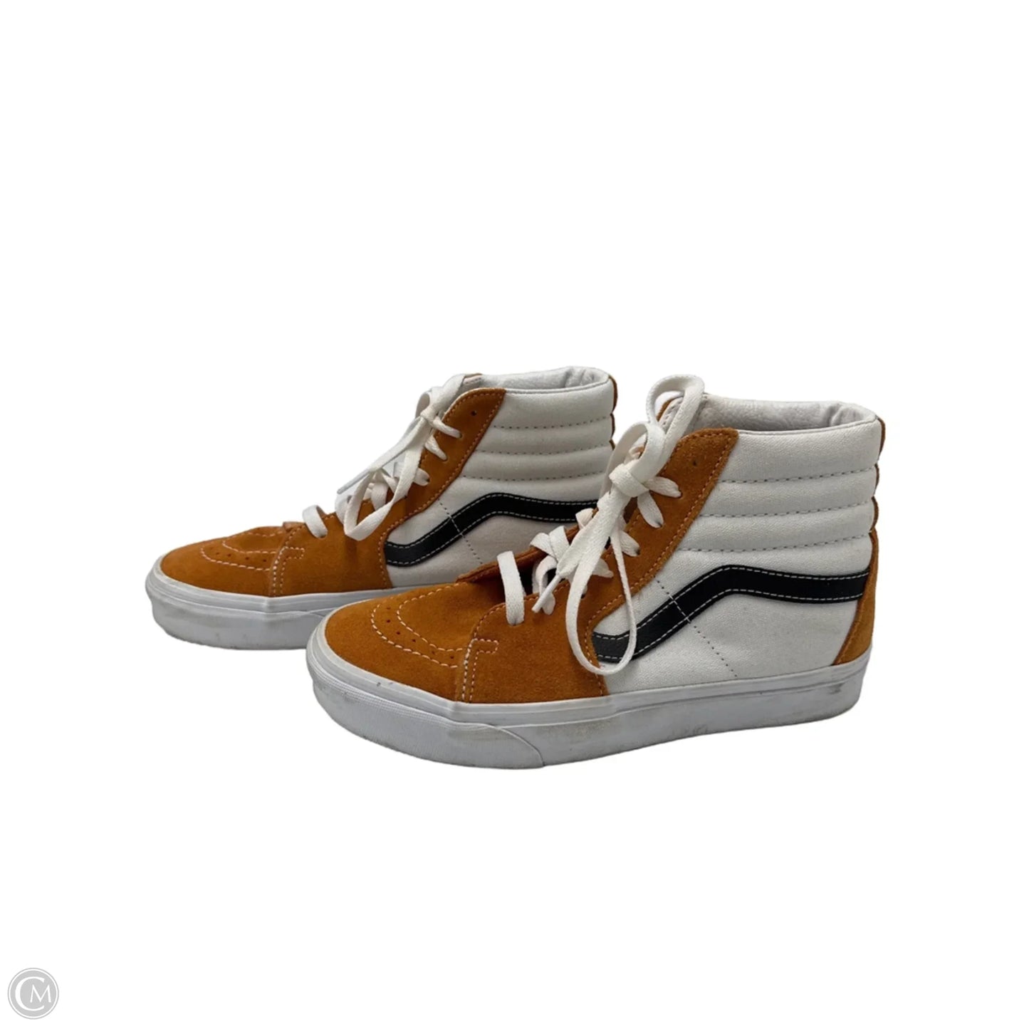 Shoes Sneakers By Vans In Orange & White, Size: 8.5