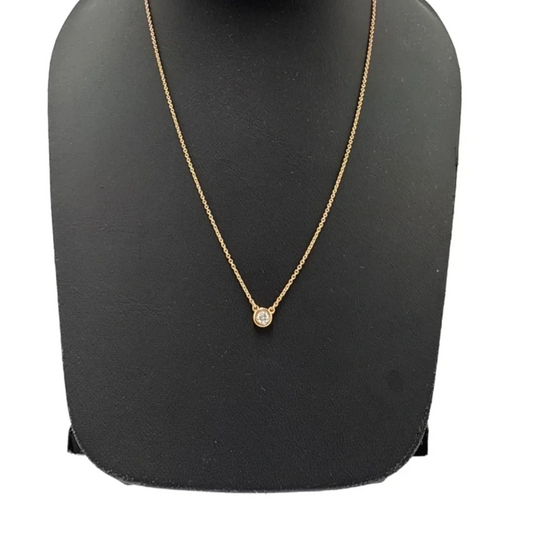 Tiffany & Company Elsa Peretti 18K w/ Diamond Luxury Necklace