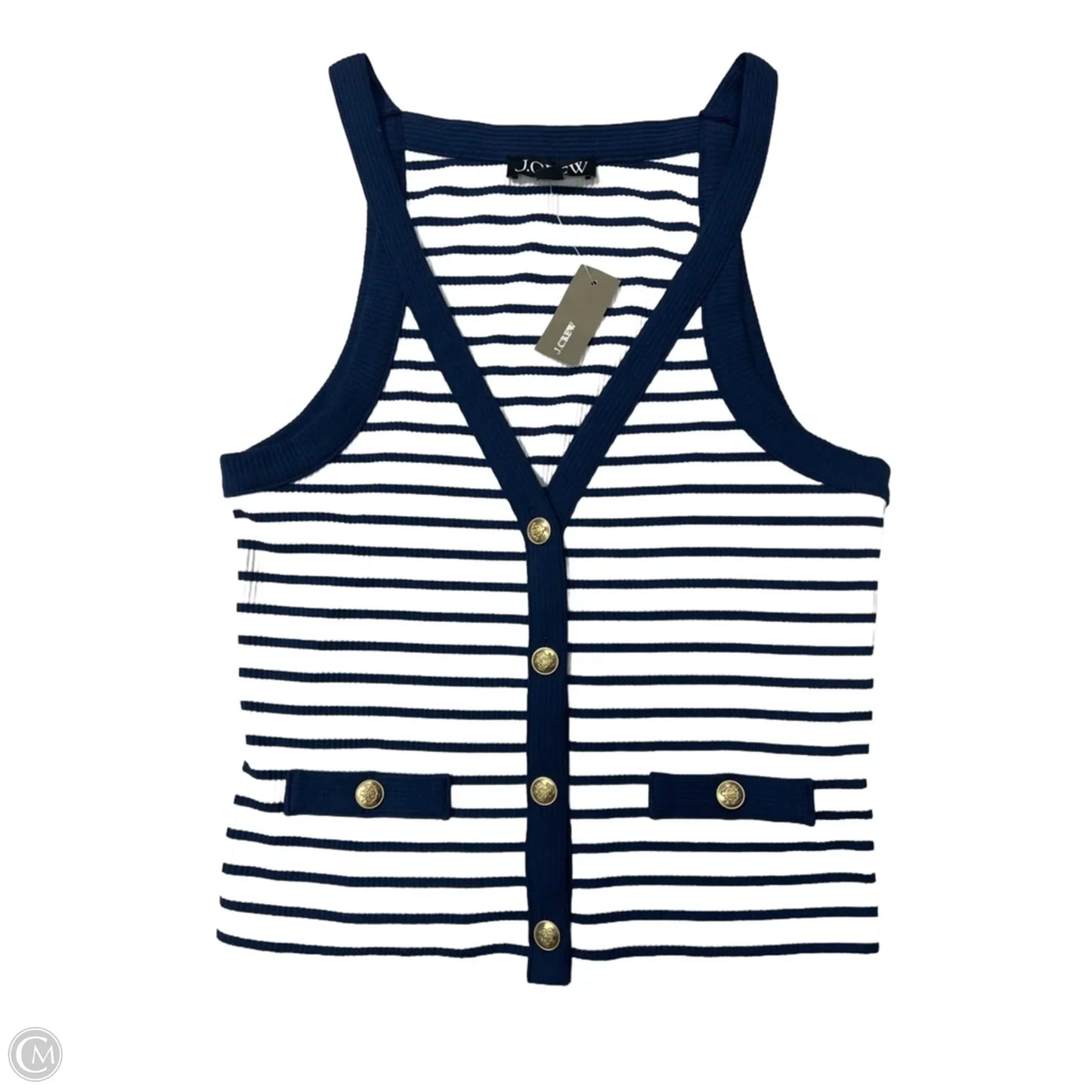 Top Sleeveless By J. Crew In Striped Pattern, Size: S