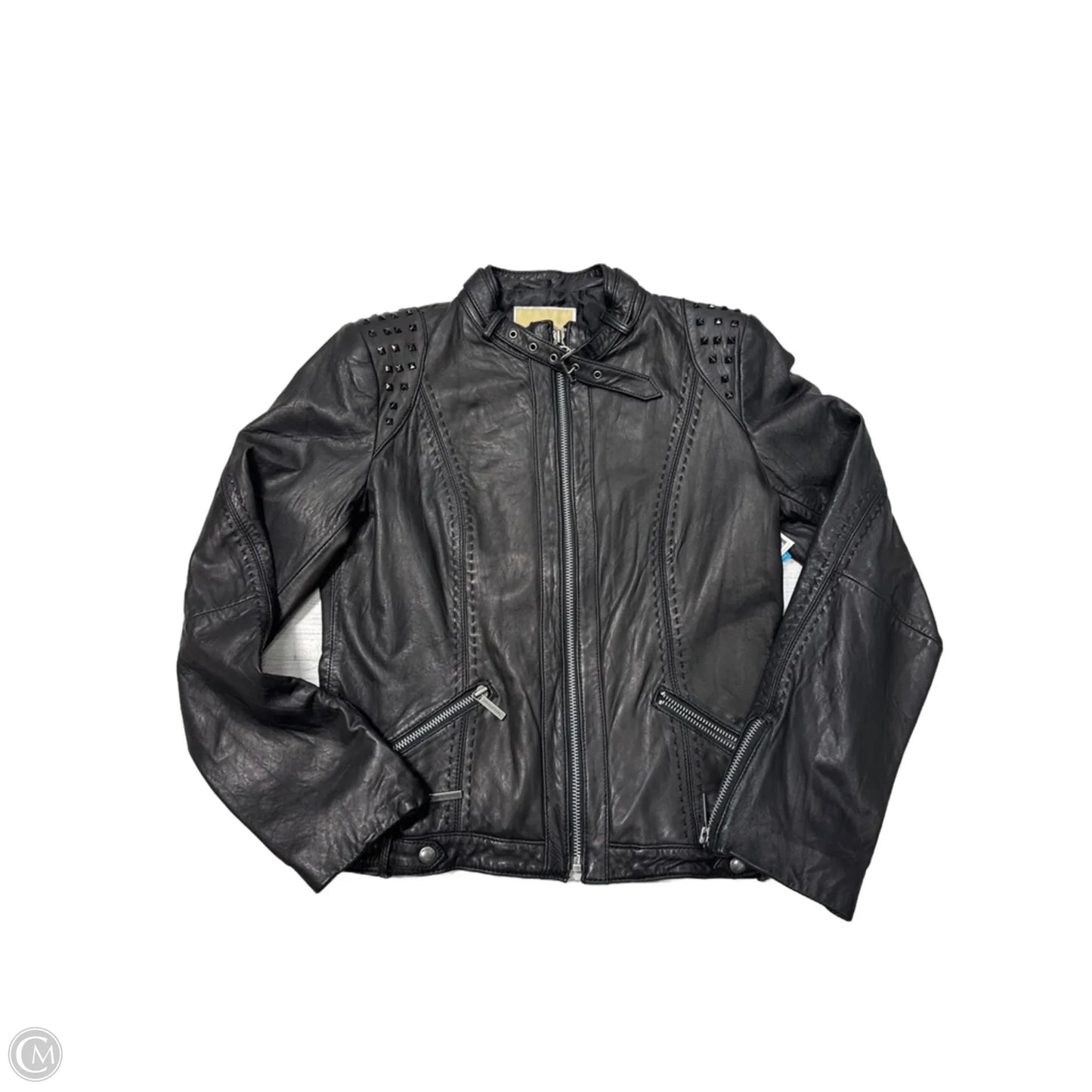 Jacket Designer By Michael Kors In Black, Size: L