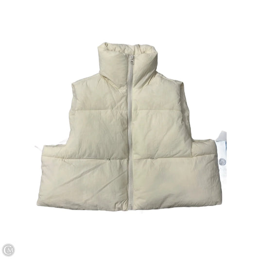 Vest Puffer & Quilted By Simply Southern In Cream, Size: Xxl