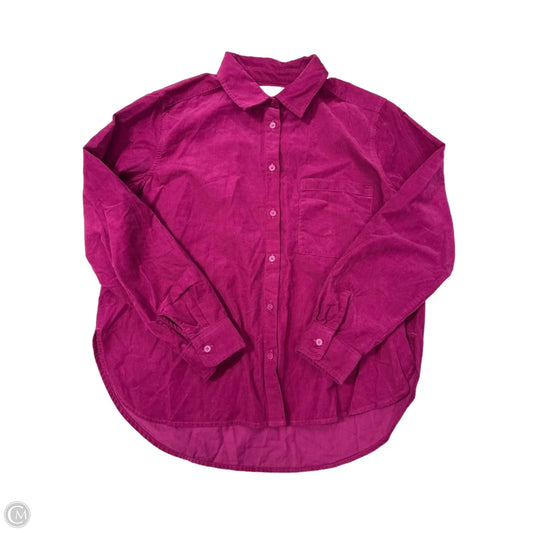 New! Blouse Long Sleeve By Loft In Purple, Size: M