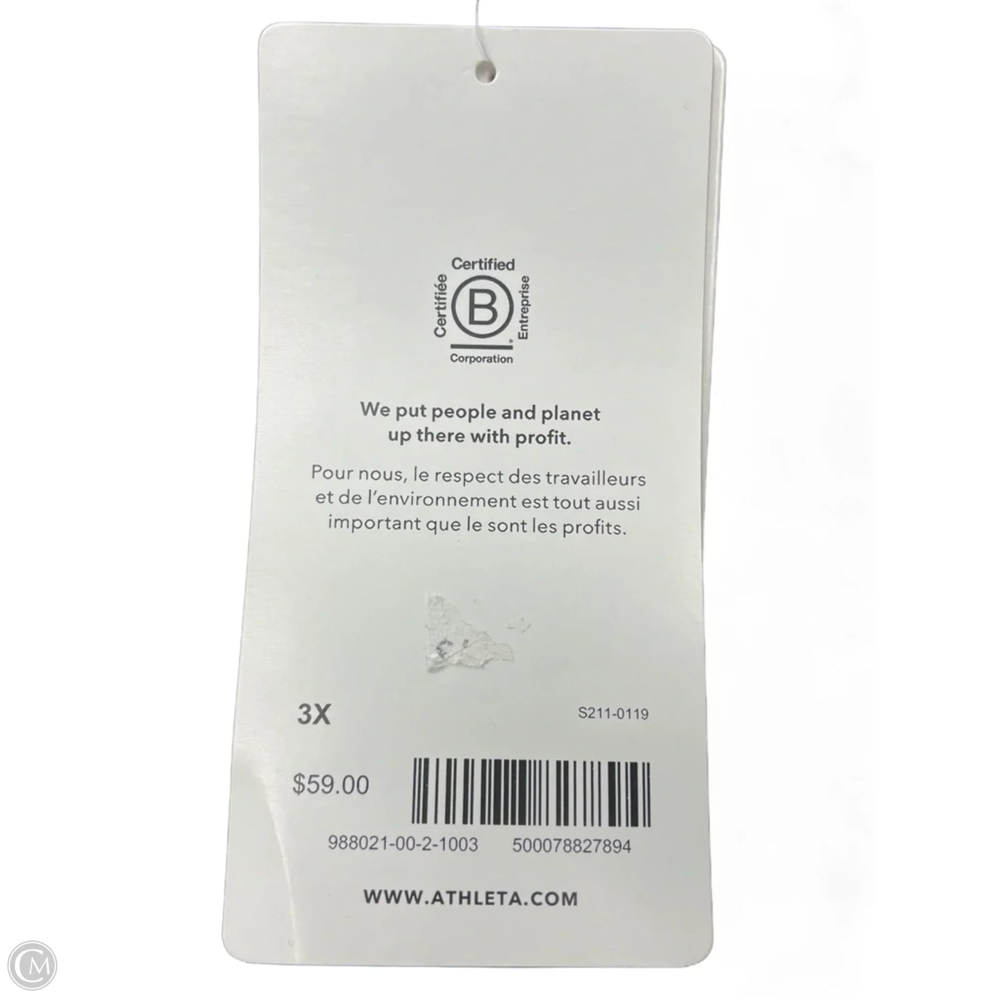 Athletic Top Short Sleeve By Athleta In Black, Size: 3x