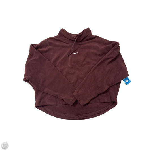 Athletic Sweatshirt Collar By Nike In Maroon, Size: L