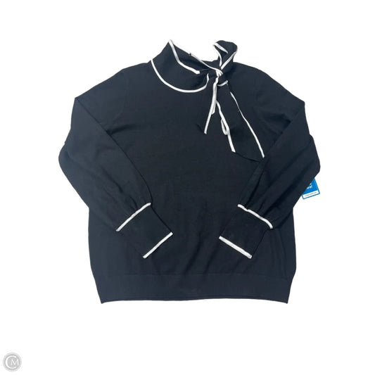 Top Long Sleeve By Liz Claiborne In Black, Size: 1x
