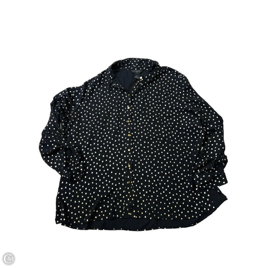 Top Long Sleeve By Investments In Black, Size: 2x